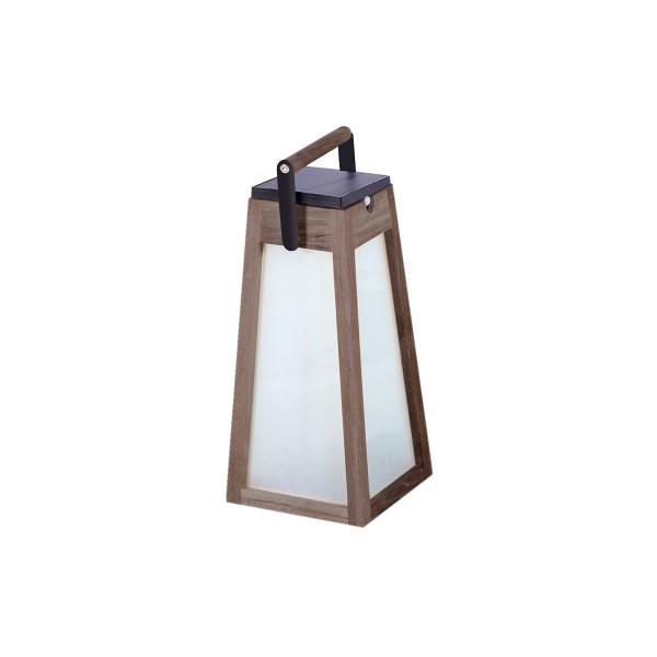 TECKA – Lanterne solaire teck – Les Jardins
