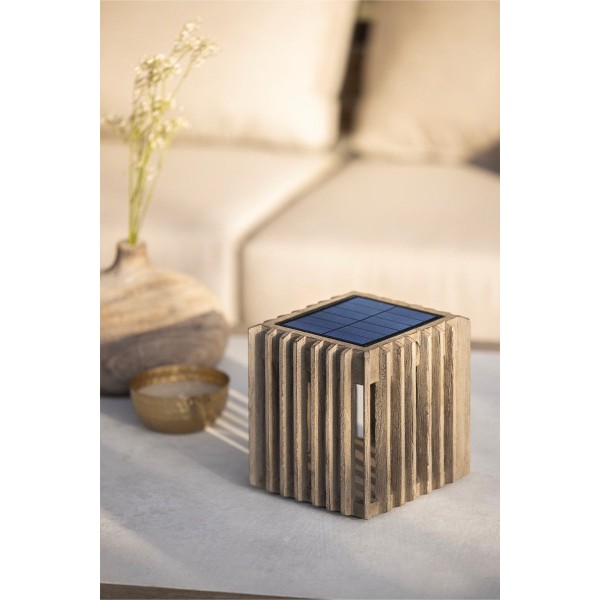VERTI – Lampe de table en teck – vue 3 – Exception Design