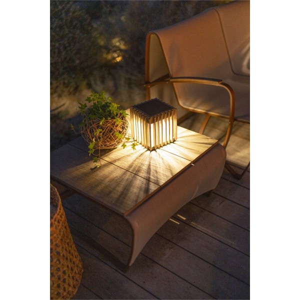 VERTI – Lampe de table en teck – vue 4 – Exception Design