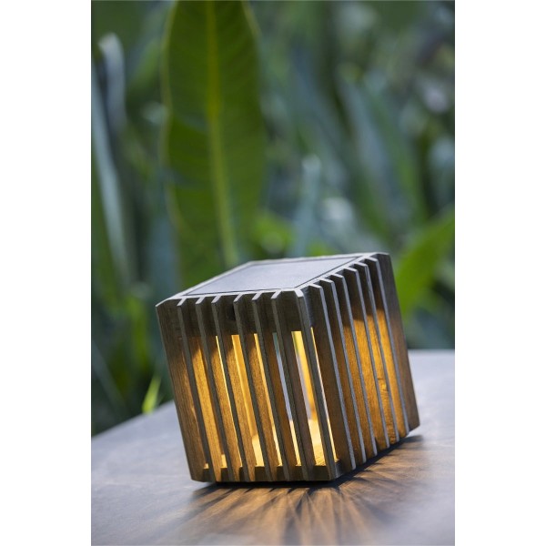 VERTI – Lampe de table en teck – vue 5 – Exception Design