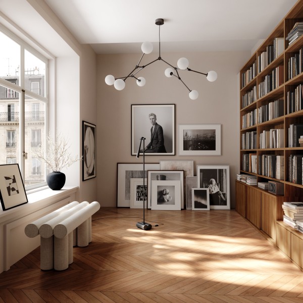 Snake Floor Lamp – Burned Black – vue 4 – Exception Design