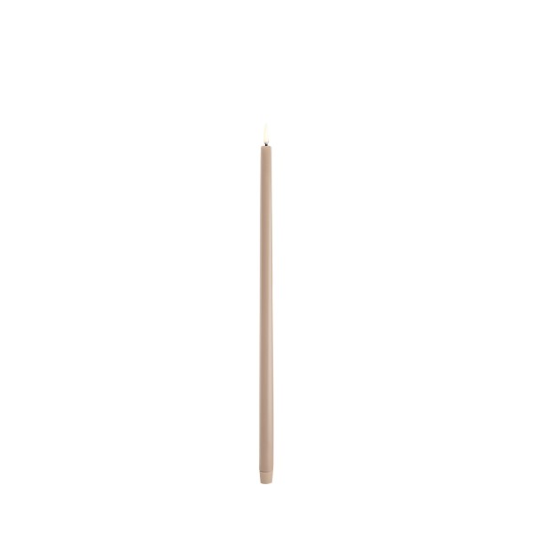 Bougie LED flambeau beige finition lisse 2,3 x 55 cm – Uyuni Lighting